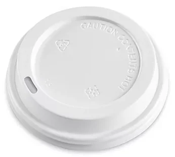 10 to 20oz White PP Dome Coffee Cup Lid (SOMI Brand)