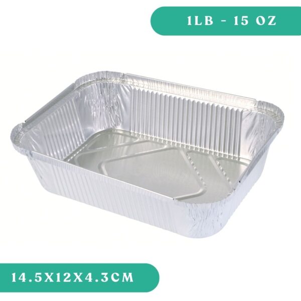 1 Lb Aluminum Oblong Tray