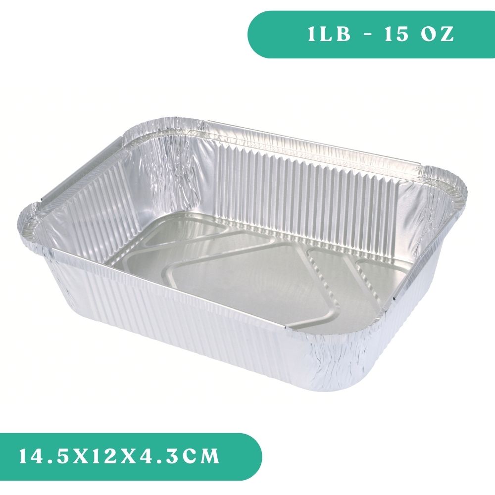 1 lb Aluminum Oblong Tray