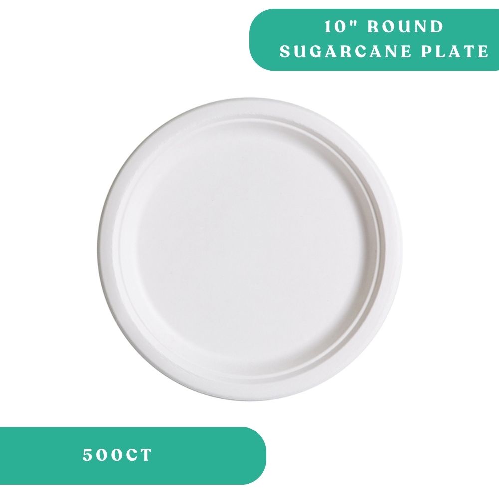 10" Round Sugarcane Plate