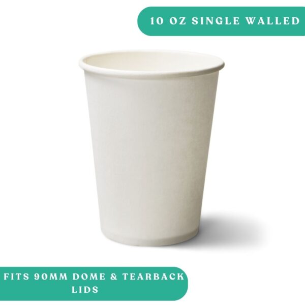 10oz White Coffee Cup