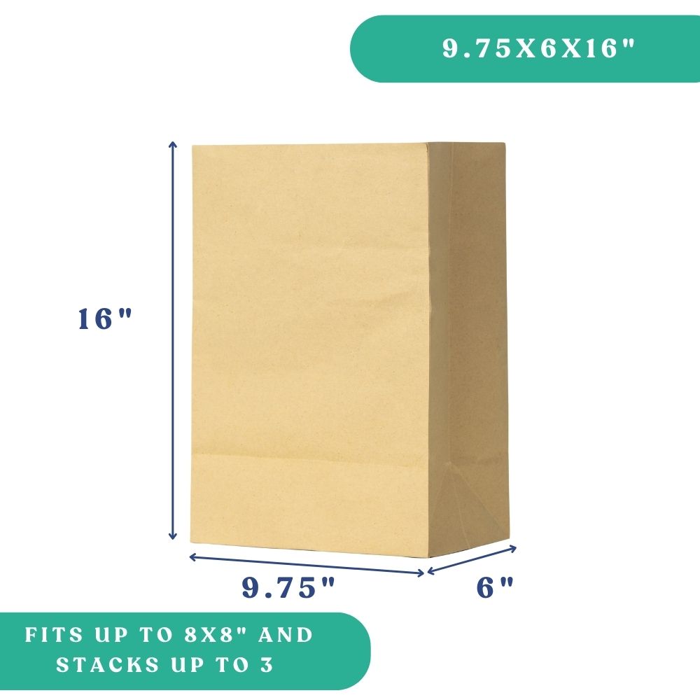 10×6×16 No‑Handle Paper Bag DD50