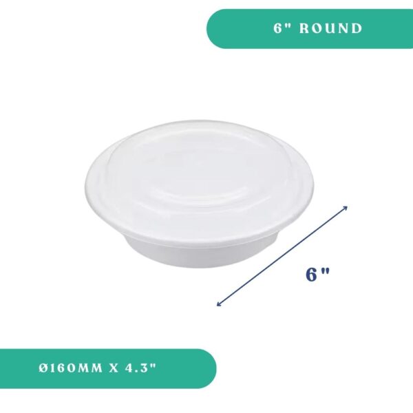 16oz Round Container + Lid (6")