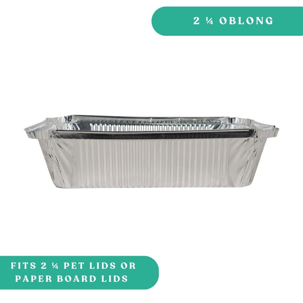 2.25 lb Aluminum Oblong Tray