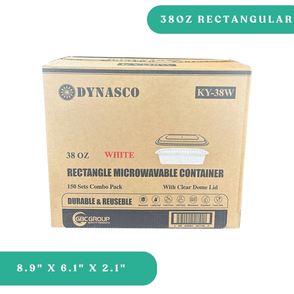 38oz Rectangular Container with Lid