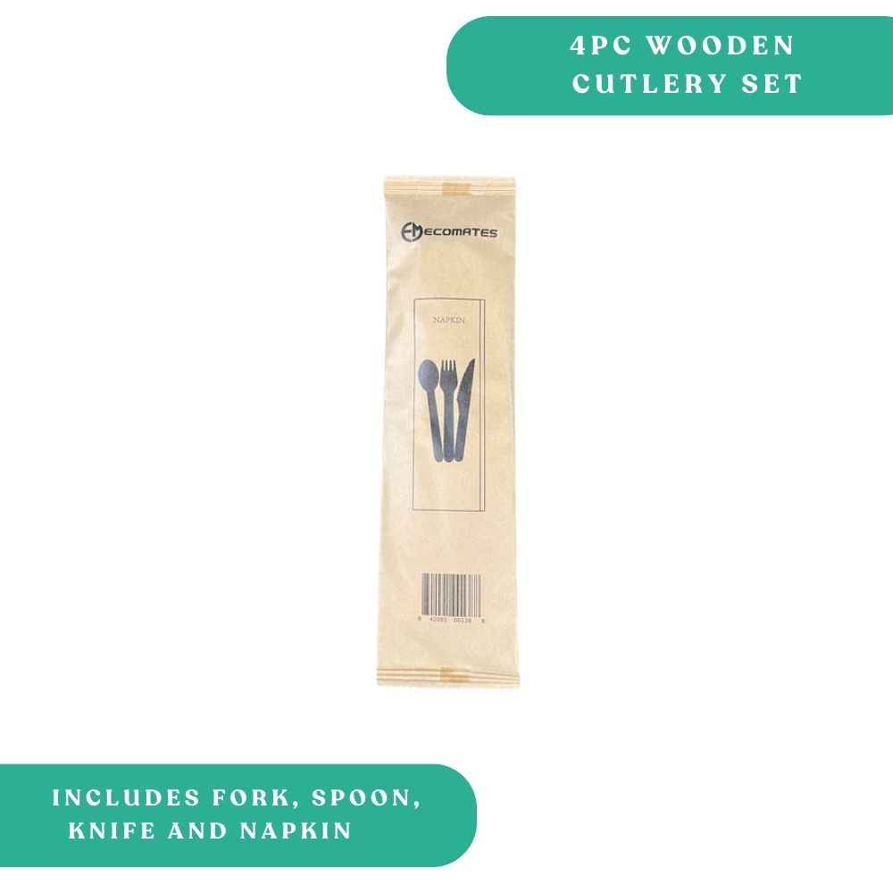 4 pc Wooden Cutlery Set FKSN