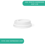 4oz White Espresso Coffee Cup Lid