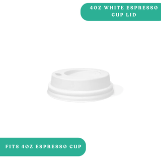 4oz White Espresso Coffee Cup Lid