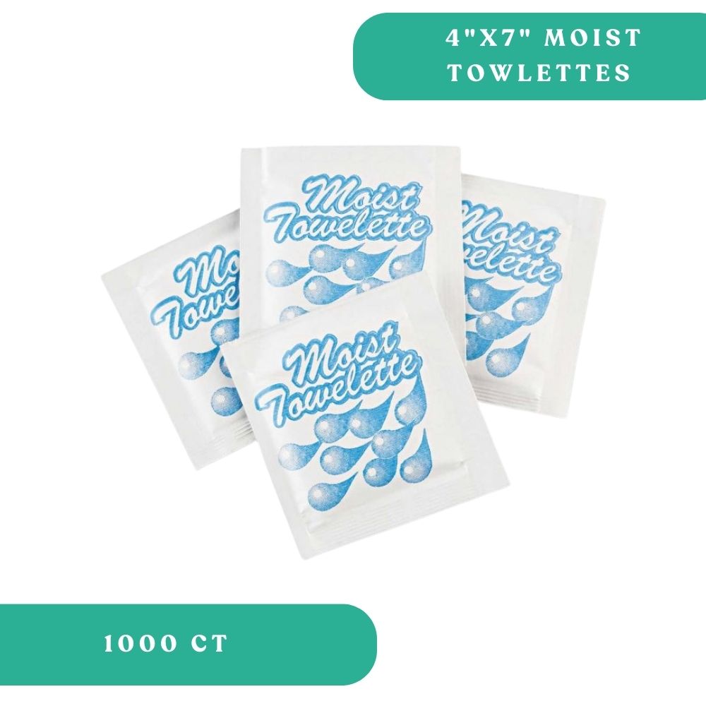 4×7″ Moist Towelettes 5 Drops
