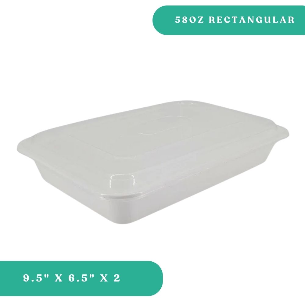 58oz Rectangular Plastic Container Lid