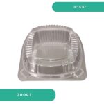 5x5" Clear PET Clamshells