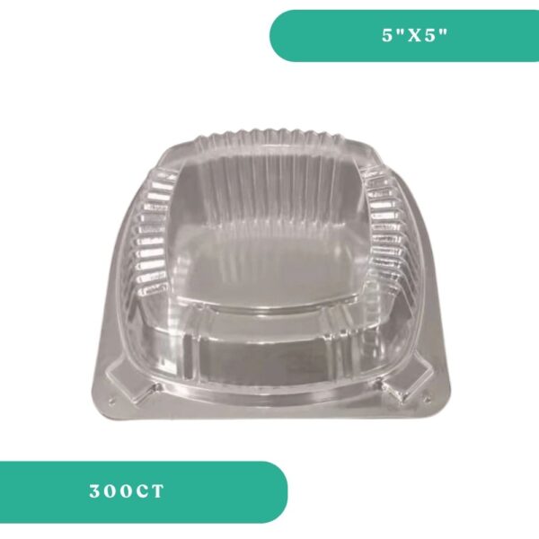 5x5" Clear PET Clamshells