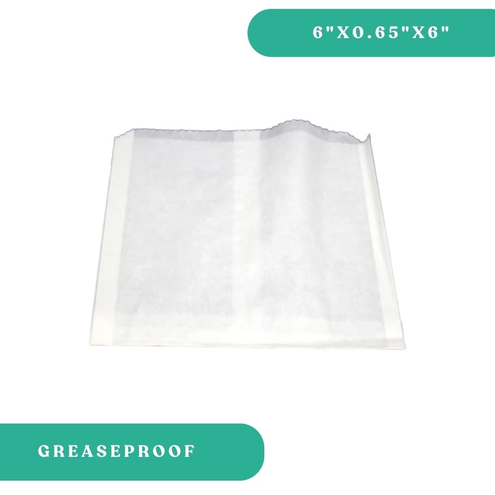 6"×0.75"×6.75" Greaseproof Sandwich Bag