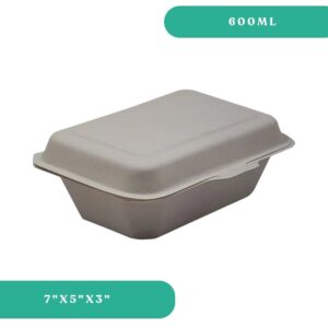 7x5" Sugarcane Clamshell