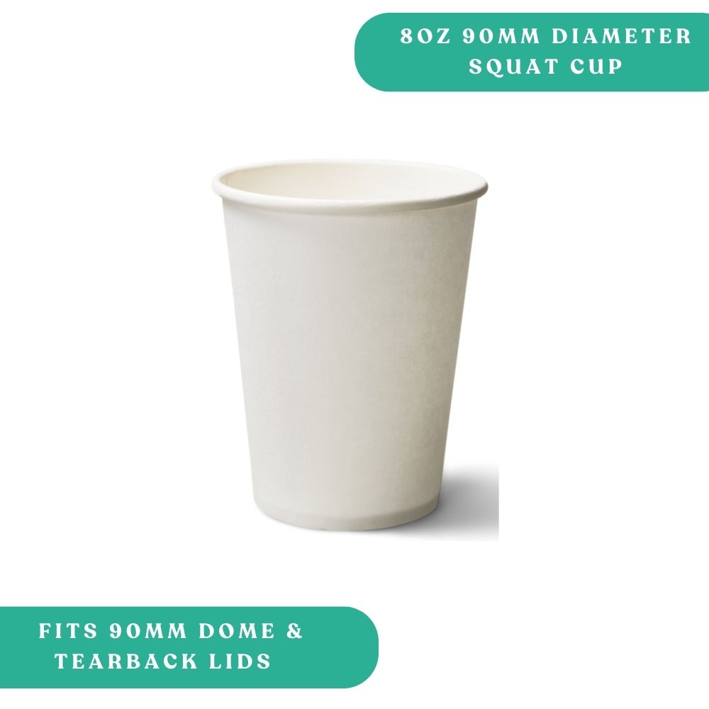 8oz 90mm Squat Coffee Cup