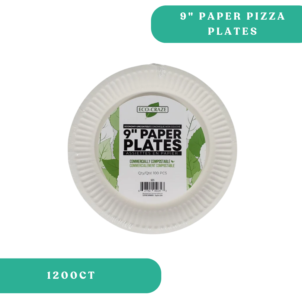 9 Inch Round Paper Pizza Plates