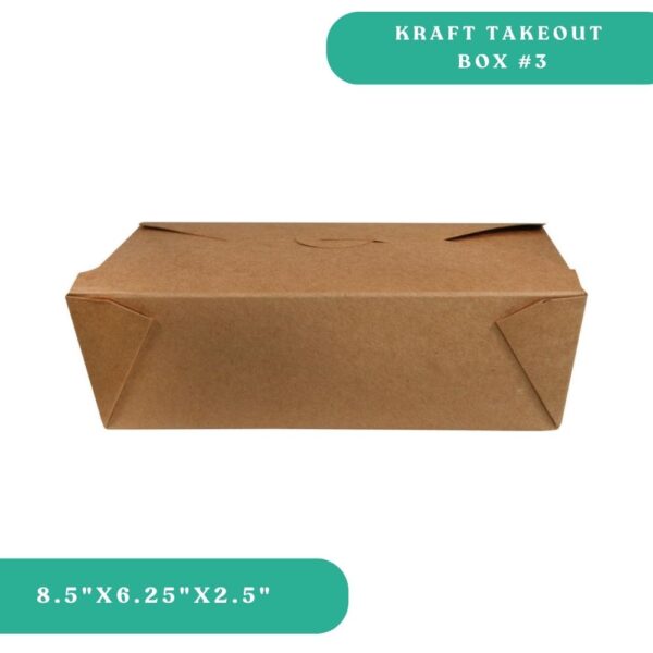 Kraft Paper Takeout Box #3