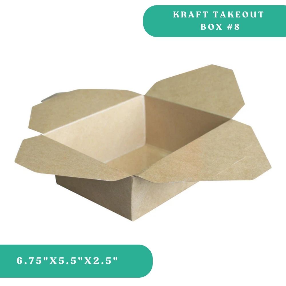 Kraft Paper Takeout Box #8