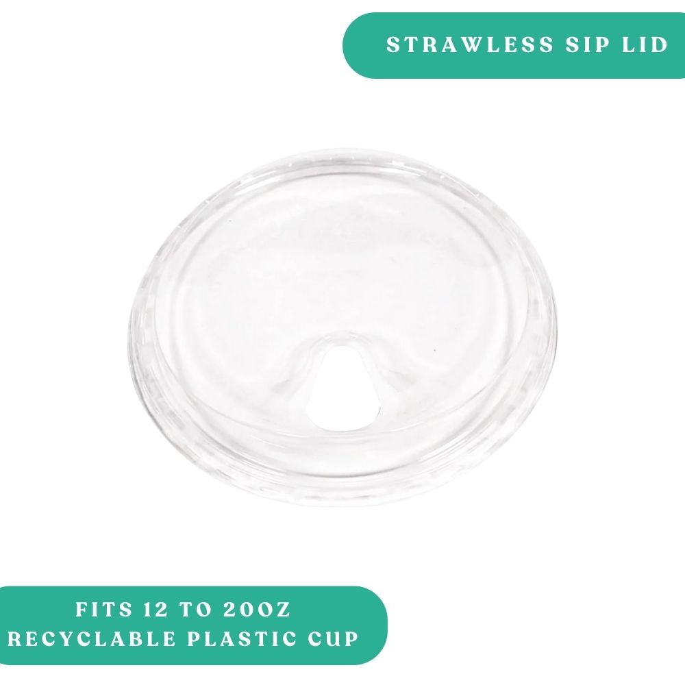 Strawless Sip Lid for 12-20oz Plastic Cup