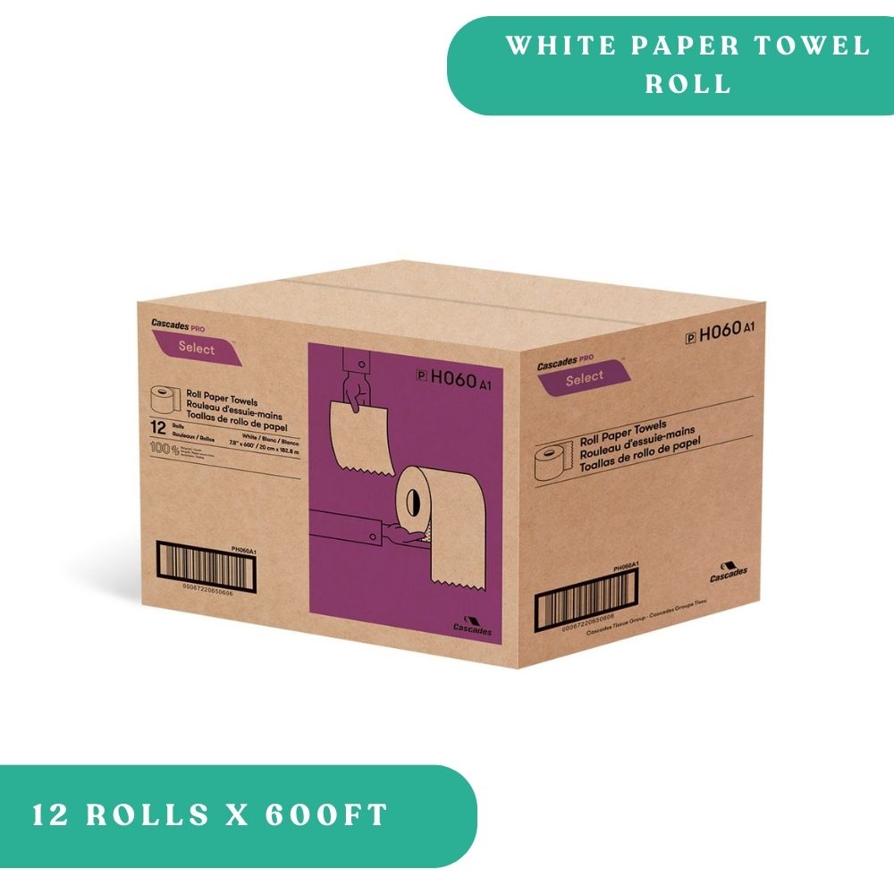 White Paper Towel Roll 600