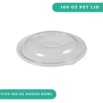 160oz PET Lid for Clear Round Bowl - Sabert