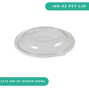 160oz PET Lid for Clear Round Bowl - Sabert