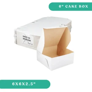 6 x 6 x 2.5" Cake Box