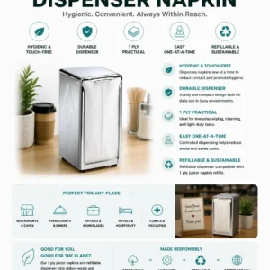 1 Ply Junior Dispenser Napkin