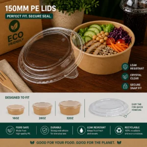16oz to 32oz Round Kraft Salad Bowl Lid