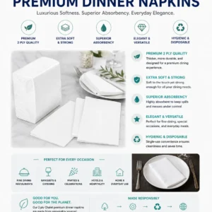 2 Ply Chalet Premium Dinner Napkins