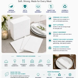 2 Ply Dinner Napkins