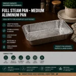 Aluminum Full Steam Pan - Medium