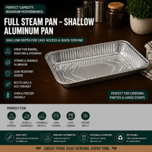 Aluminum Full Steam Pan – Shallow