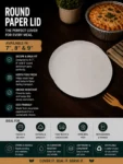 7" Aluminum Round Pan Flat Paper Lid