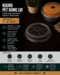 7" Aluminum Round Pan PET Dome Lid