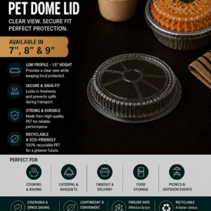 Aluminum Round Pan PET Dome Lid
