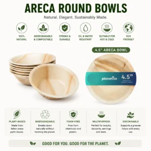 Areca Round 4.5″ Bowls