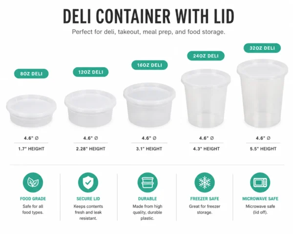32oz Deli Container with Lid