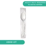 Heavy Duty Wrapped Plastic Spoons