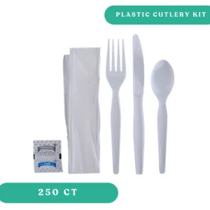 Heavy Weight Plastic Cutlery Kit (Fork, Knife, Spoon, Napkin, Salt & Pepper)