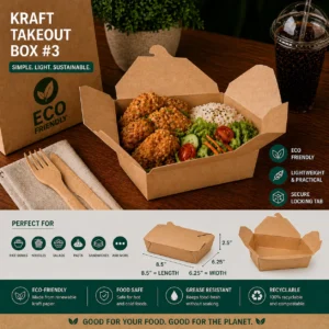 Kraft Paper Takeout Box #3