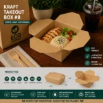 Kraft Paper Takeout Box #8