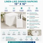 Linen-Like Dinner Napkins - 15x16"