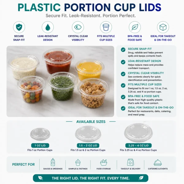 1.5-2oz Plastic Portion Cup Lid