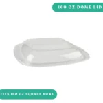 Sabert 160oz Clear Square Bowl Dome Lid